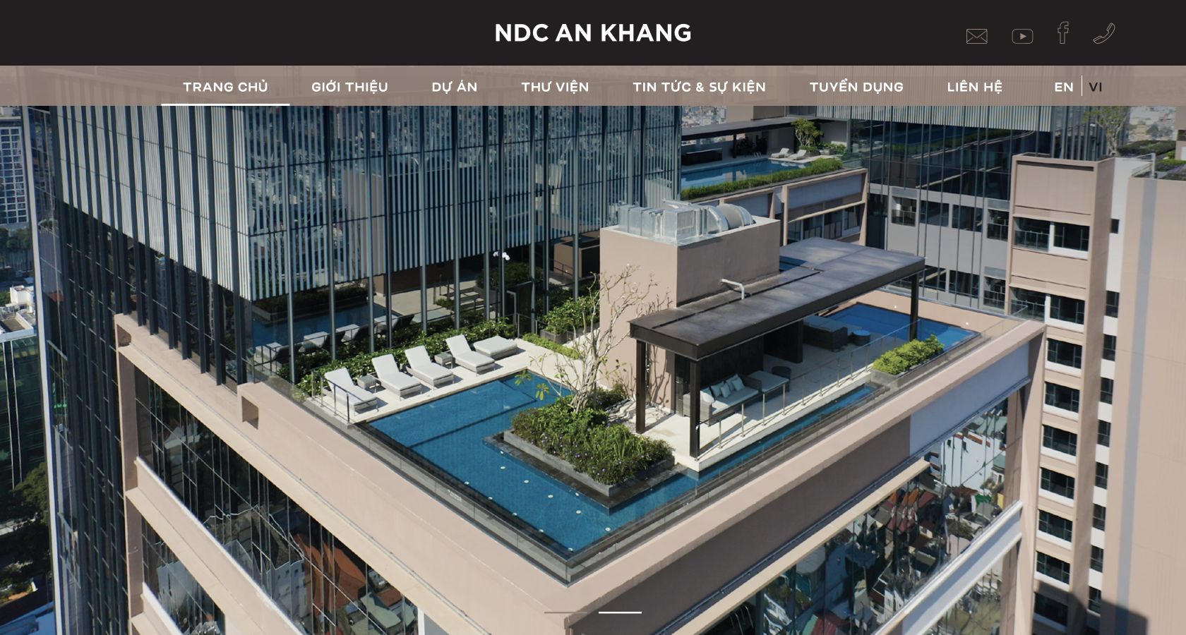 Giao diện website NDC An Khang